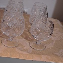 Cut Crystal Cognac Brandy Set 6pc. 