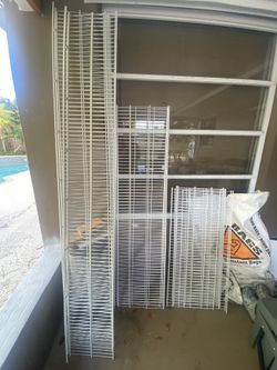 White Steel Wire Closet Shelf 