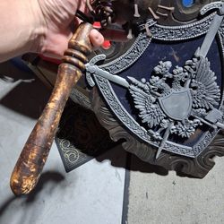 Vintage antique Medieval tool and shield