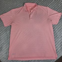 Johnnie-O Pink/ Light Blue Mens XLarge Performance Polo