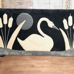 Vintage Swan Carpet Art 