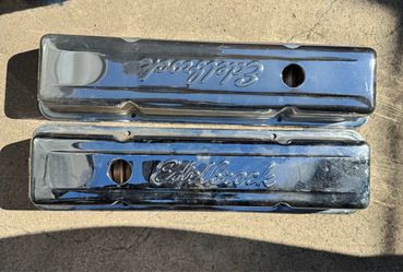 Edelbrock 4449 Sig-Series Valve Covers Chrome Low Profile Chevy 262-400 '59-'86