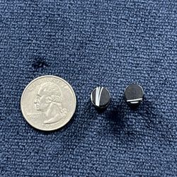 Black & White Marble Faux Plug Earrings 