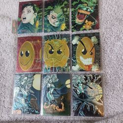 LOT OF 9*EVIL ERNIE*GLOW IN THE DARK*TRADING CARDS 1995*CHOAS COMICS*
