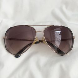 Michael Kors Aviator Brown And Gold Sunglasses 