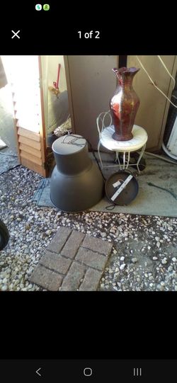 Large Gray Industrial Pendant Light Shade
