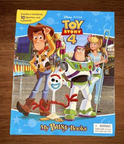 DISNEY PIXAR TOY STORY 4  “MY BUSY BOOKS”INCLUDES STORY BOOK,10 FIGURINES /PLAYMAT