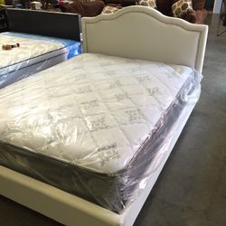 Floor display $300 Queen bed with a mattress