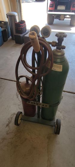 Cutting torch, tanks & cart