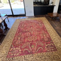 EXQUISITE HANDMADE HAND KNOTTED 100% WOOL RUG