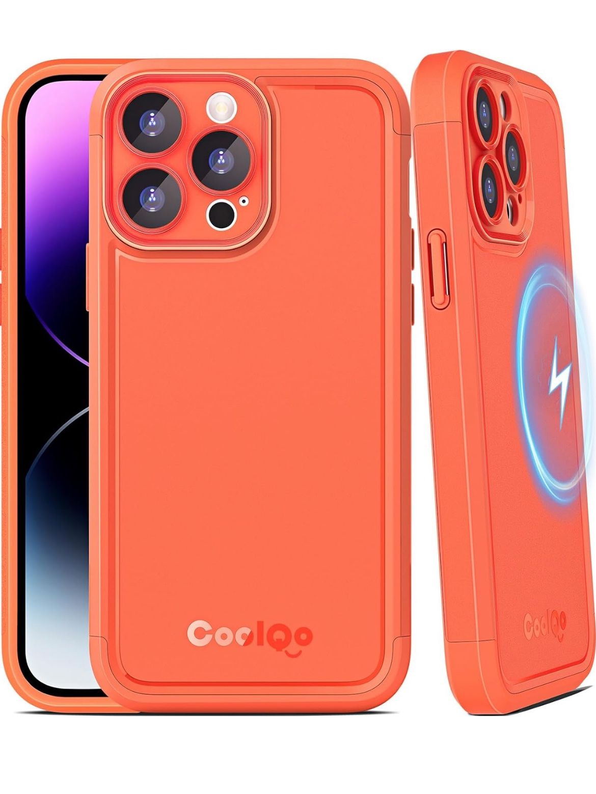Brand: COOLQO Magnetic for iPhone 14 Pro Case [Compatible with MagSafe] iPhone 14 Pro Magnetic Case, Mil-Grade Drop Protection iPhone 14 Pro Phone Cas
