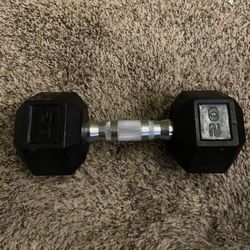 20 Lb Rubber Dumbbell 