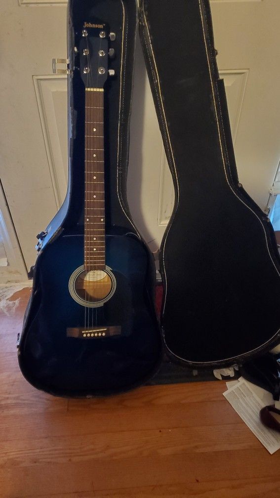 Johnson JG-610-BL Player Series Dreadnought Acoustic Guitar