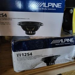 Alpine W12S4 BassLine Series 12" 4-ohm subwoofer $80.00