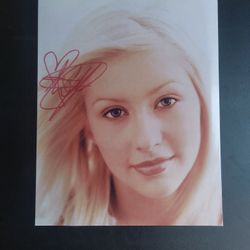 Rare Old CHRISTINA AGUILAR Hand Signed 8 by 10 Inches Photo 