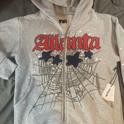 Sp5der Atlanta Gray Zip up