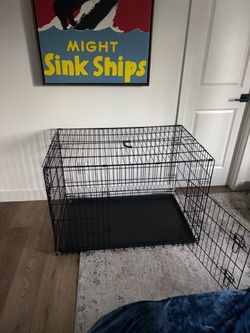 Large Black Wire Dog Crate