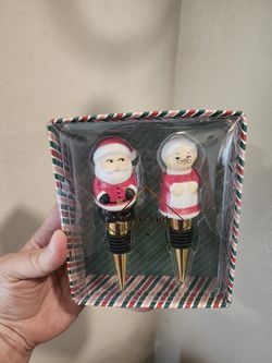 Flirty Santa & Mrs. Claus Wine Stoppers (NEW)