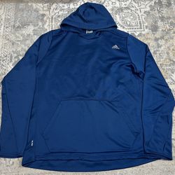 Adidas Climalite Hoodie Mens Size XL Pullover Blue  