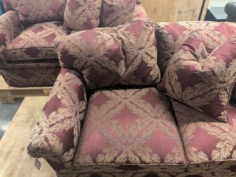 Regency Revival Maroon Sofa