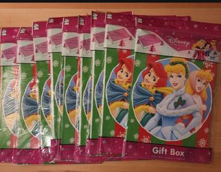 9 Disney Princeses Christmas Gift Boxes Wrapping