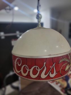 Vintage 1980 Adolph Coors Beer Co. Hanging Light