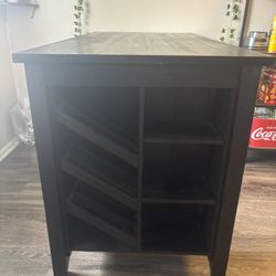 Dining Table With Built In Wine Rack & Storage