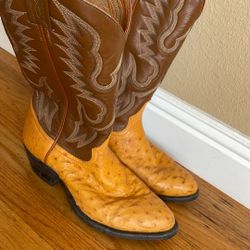 Cowboy Boots (Tony Lama) Botas De Piel De Avestruz 