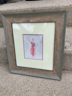 Vintage Framed Auguste Rodin "Cambodian Dancer" Art Print – Custom Framed Price: $75 OBO 12 1/2 x 13 3/4 #homedecor #wallart #vintageaesthetic #custom