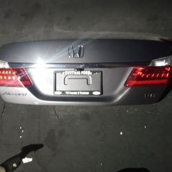 2013-2017 Honda Accord Sedan Complete Trunk Deck With Lights And Camera Accessories Oem.