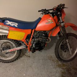 Motorcycle Honda XR250R 1984