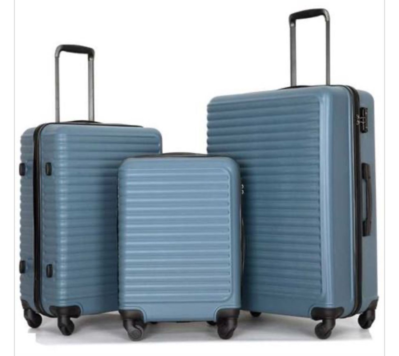(New) 3Pc Luggage Set Hardshell Lightweight with TSA Lock Spinner Wheels Size 20” 24” 28”