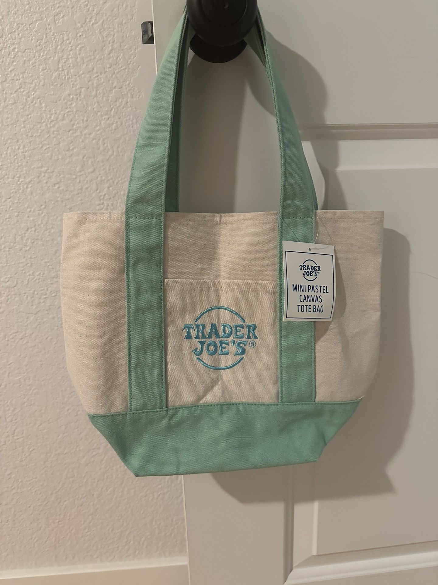 Trader Joes Mini Pastel Green Bag New 