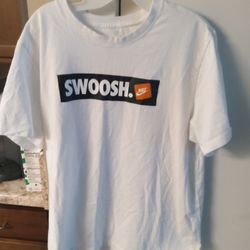 Vintage Nike Shirt Mens XL White Swoosh Spellout Block Logo 90s Tee