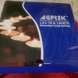 AGPtEK Tea Lights, Flameless LED Candles Battery Operated Tealight Candles No Flicker Long Lasting Tealight for WeddingHoliday Party Home Deco