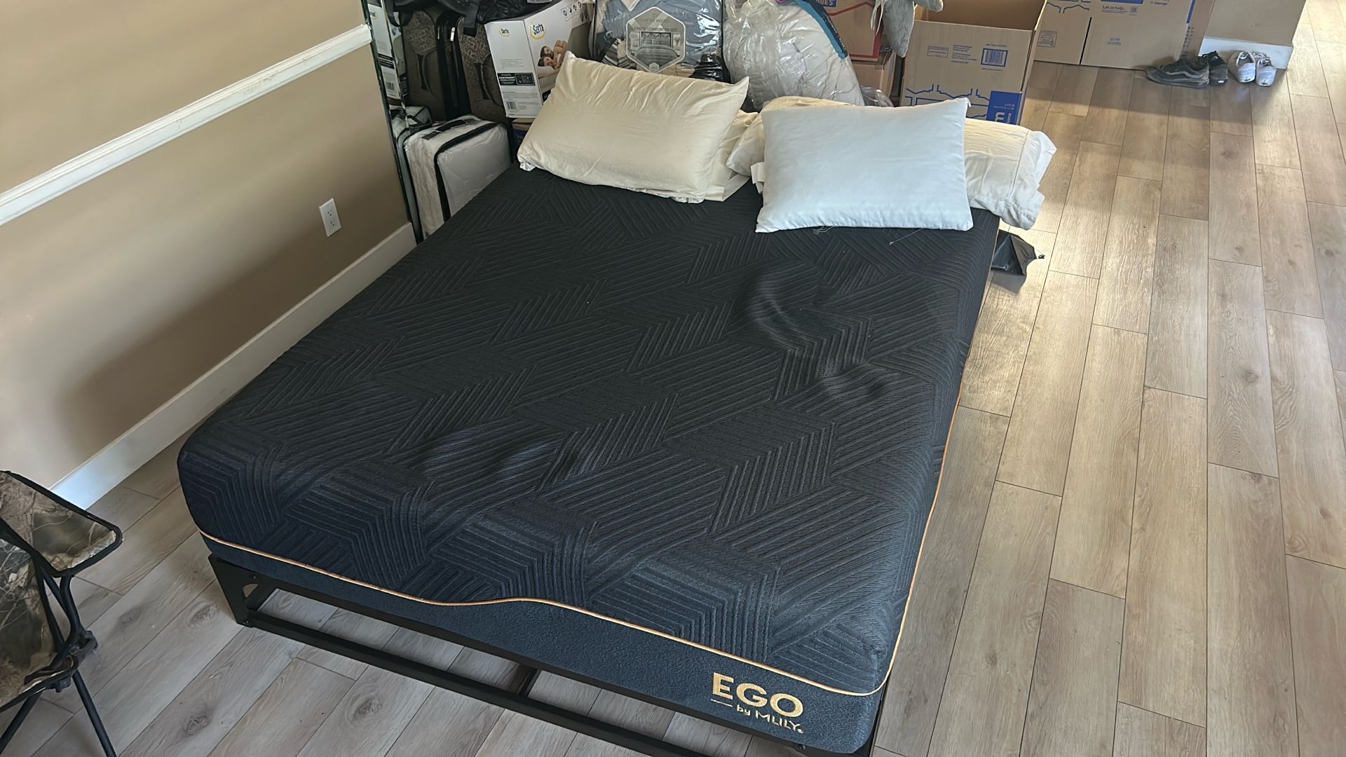 Queen size mattress with bed frame!