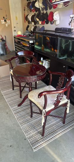 Rosewood Corner Table With Chairs