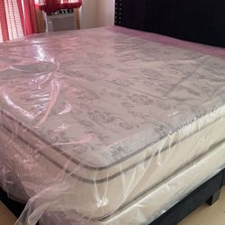 New King Mattress And Box Springs Bed Frame Is Not Included 