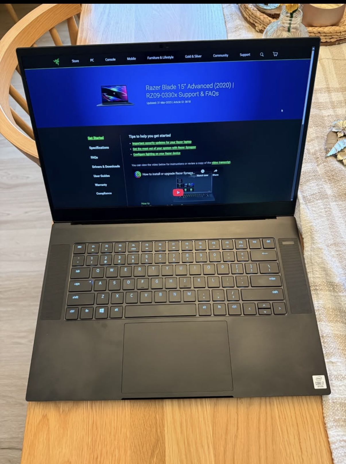 Razer Blade Advanced - Gaming Laptop