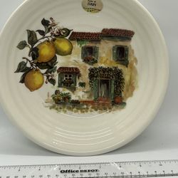 CERAMICA CUORE Handmade in Italy Pottery 9”serving bowl Lemon Bloom Tuscany Home