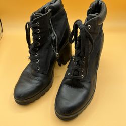 B.P. Black Military Boots- Side Zipper Size 9M