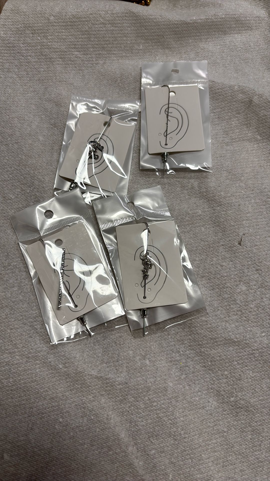 Silver Ear Cuffs Earrings