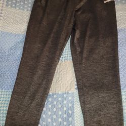 adidas Men’s Warm-Up Fleece Training Pants Gray Heather Black L Large