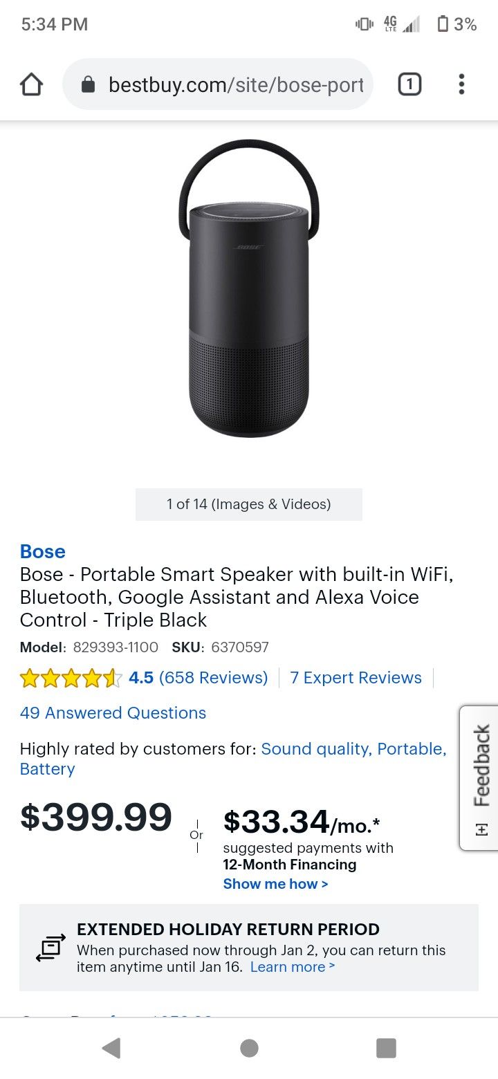 Bose Home Pordable Speaker