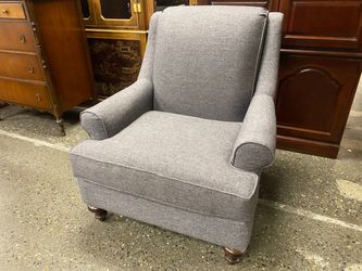 BASSETT Pewter Grey Fabric Armchair