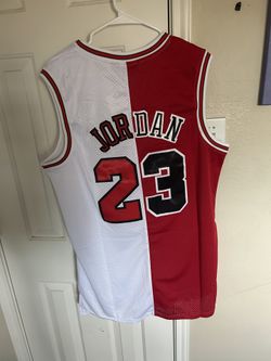 Chicago Bulls Michael Jordan split red size 2xl jersey