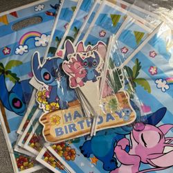 Lilo & Stitch Party Supplies Candy Bags, And Cake And Cupcake Topper