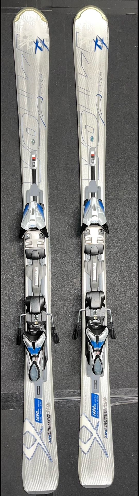 WOMENS VOLKL ATTIVA UNLIMITED AC2 1490mm/149cm SKIS WITH MARKER MOTION ATTIVA LT SKI BINDINGS $120