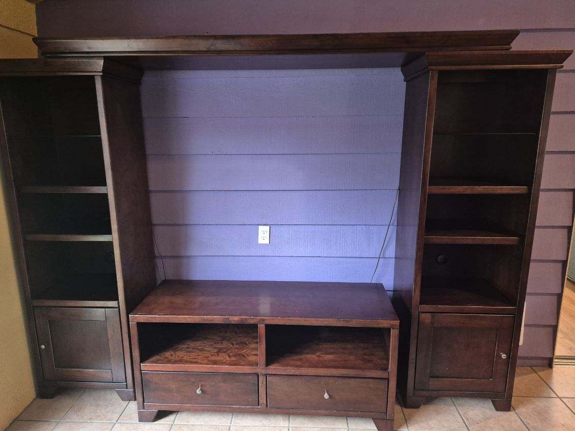 Entertainment Unit And Book Shelves