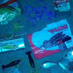 Fishing Equipment (bait, hooks, weights, 100% fluoro carbon string